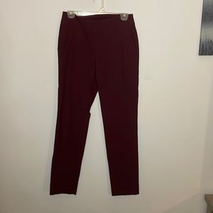 Maroon Straight Leg Ankle Length Women’s Dresspants